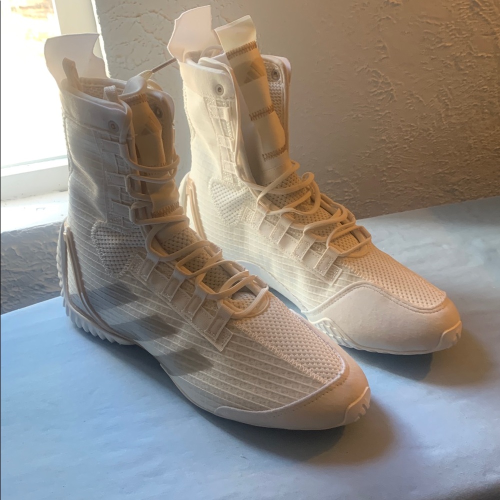 Adidas Cream High-Top  boxing Sneakers